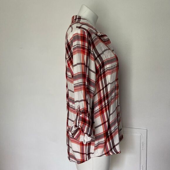 Sanctuary 100% Rayon Button Down Plaid - Picture 9 of 10